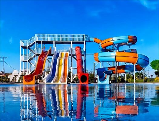 Парк развлечений Поездки для детей Большие водные горки высотой 3 метра для бассейна